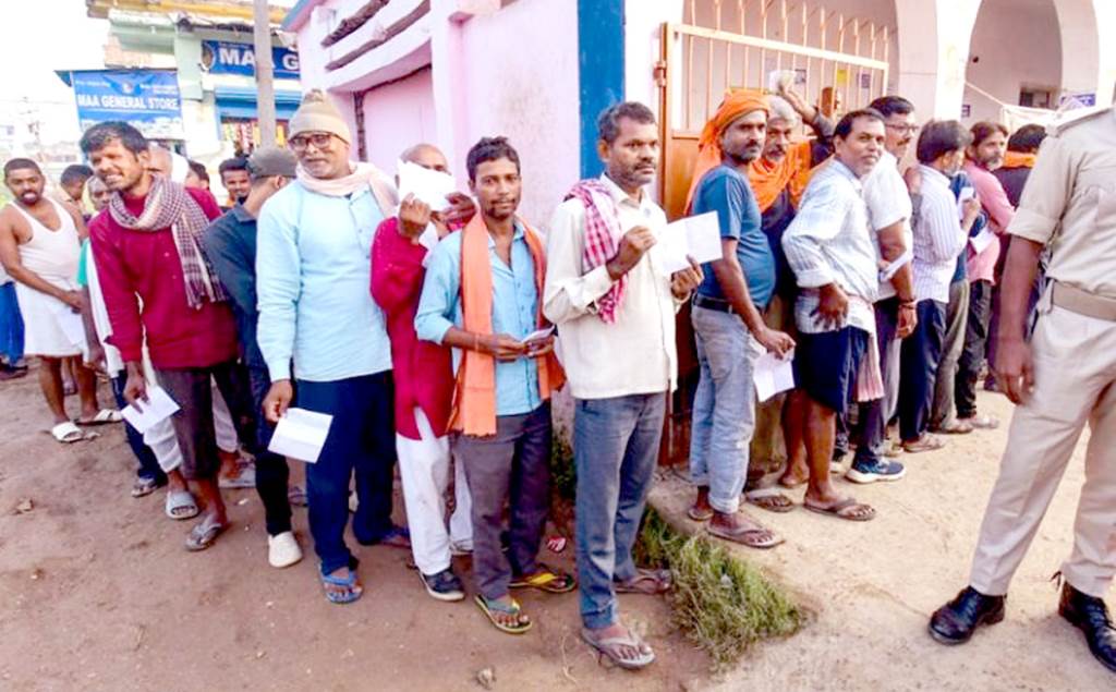 6446 percent polling in first phase Many stalwarts cast their votes